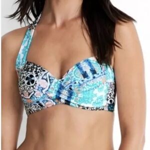 SEAFOLLY Women’s Silk Market Twist Soft Cup Halter Top - Size 4 - NWT